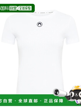 香港直邮Marine Serre 女士 短袖罗纹T恤 WTT012CJER0008