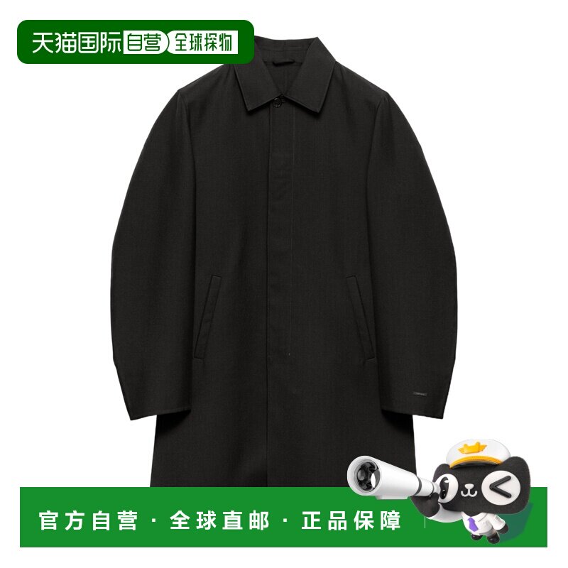 香港直邮Prada 长袖大衣 SGC86617X4SOOO羊毛普拉达外套男装