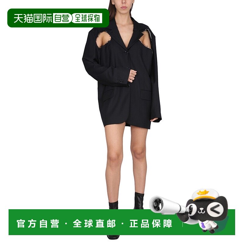 1h可退 香港直邮Acne Studios 艾克妮 女士 翻领破洞西装外套 AH0