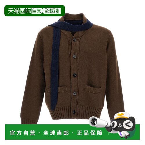 香港直邮SACAI 男士针织衫 2604068M605 AW2026 棕色 单排扣毛衣