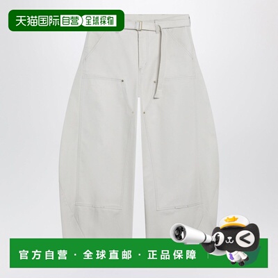 香港直邮Sacai 男士 ROUNDED 米白色棉质工装裤 2603992MDE199