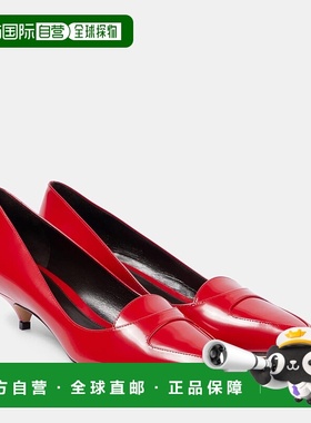 1小时内可退 香港直邮The Row 女士 Viv 皮质浅口鞋 000954 red红
