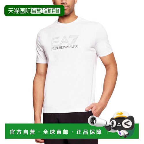 香港直邮EA7 男士户外T恤 7M001307AF10375U0002 SS2026 白色