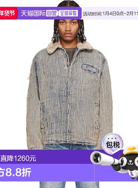 香港直邮Diesel 迪赛 男士 蓝色 D-Ivar-S 牛仔夹克 A192760CMBZ0