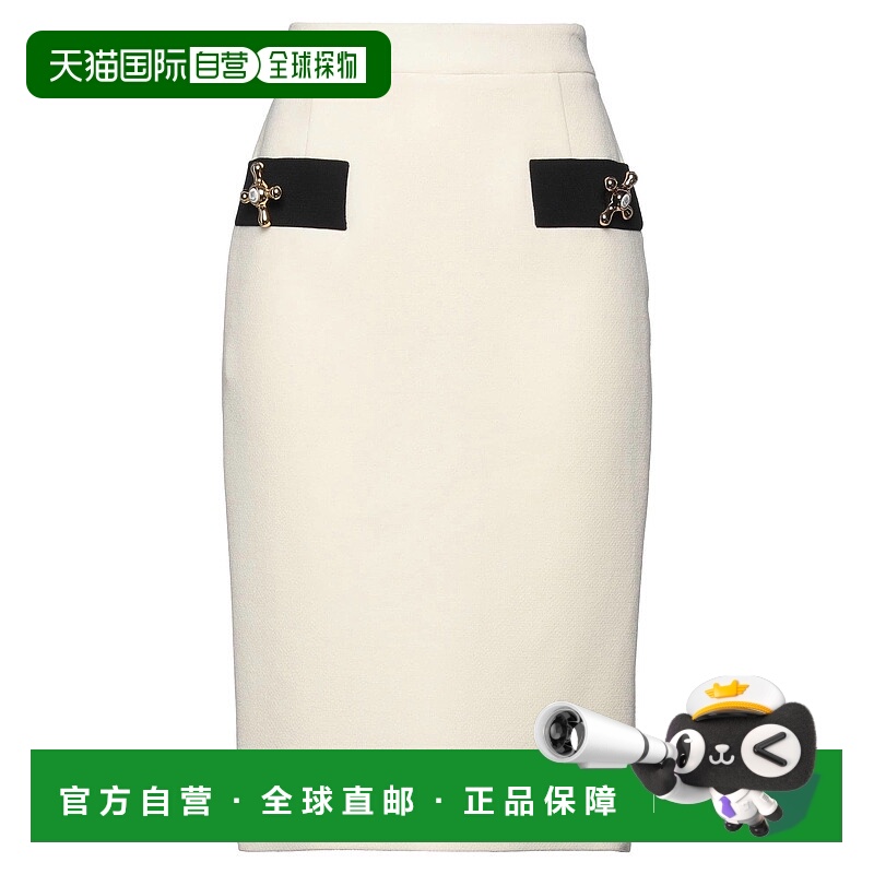 1h可退 香港直邮Moschino 莫斯奇诺 女士 中长半身裙 beige米色