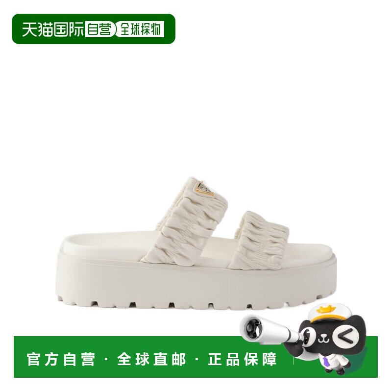 Prada Matelasse 纳帕皮革厚底拖鞋 1XZ795038F045女鞋