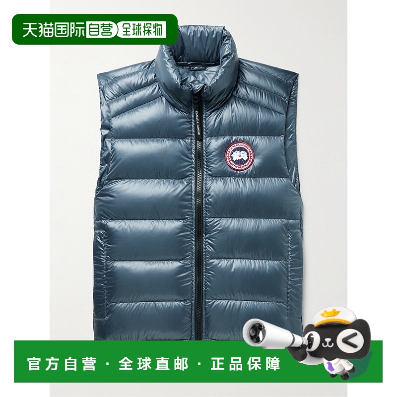 香港直邮Canada Goose 加拿大鹅 男士 Crofton 修身绗缝再生尼龙