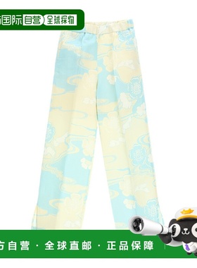 香港直邮Jil Sander 徽标阔腿裤休闲裤 J01KA0104-J65104