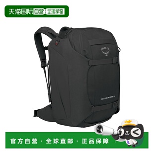 自营欧洲直邮Osprey Porter黑色聚酯纤维旅行背包男女通用