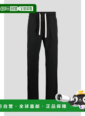 1h可退 香港直邮Palm Angels 棕榈天使 男士 黑色刺绣长裤 PMCA14