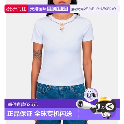 1h可退 香港直邮Marine Serre 女士 trompe l’œil T恤 WTT012ACJ