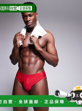 香港直邮ASOS 男士 设计红色泳裤 red红色 舒适时尚