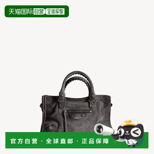 自营欧洲直邮Balenciaga巴黎世家 Le City女士绒面小牛皮小号手提