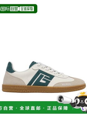 香港直邮Balmain Swan 绒面革和光滑皮革运动鞋 FM1VI360LCWE