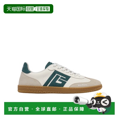 香港直邮Balmain Swan 绒面革和光滑皮革运动鞋 FM1VI360LCWE