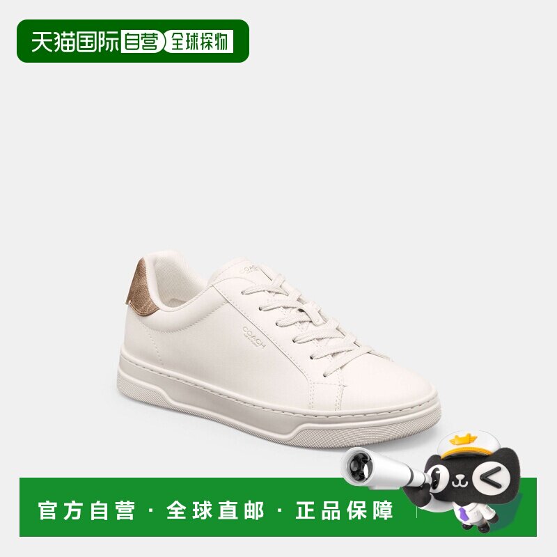 自营欧洲直邮Coach蔻驰 女士白色High Line 高帮运动鞋