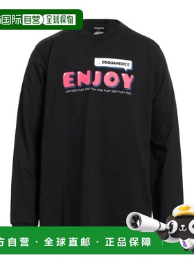 1h可退 香港直邮Dsquared2 二次方 男士 T恤 black黑色 舒适时尚