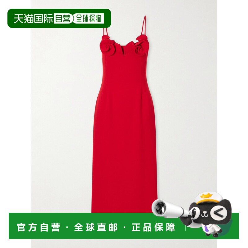 香港直邮magda butrym 女士 精饰羊毛混纺绉纱中长连衣裙 134726R