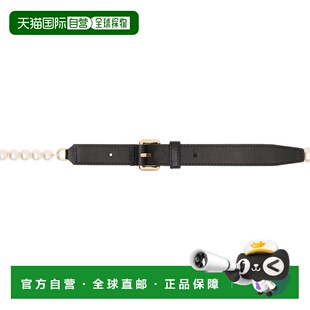 1h可退 香港直邮Moschino 莫斯奇诺 女士 黑色 Soft Leather 腰带