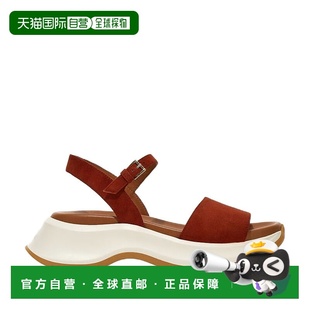 1h可退 香港直邮Hogan 女士 绒面革凉鞋 HXW5980EB50CR0 brown棕