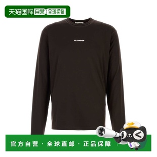 吉尔 桑达 男士 1h可退 Sander 標誌印花長袖 卹 香港直邮Jil