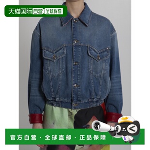 棉质牛仔套头上衣 女士 10236031A17921 范思哲 香港直邮versace