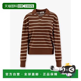 香港直邮Miu 刺绣弹力棉混纺Polo衫 Miu 女士 MML03E 缪缪 1h可退