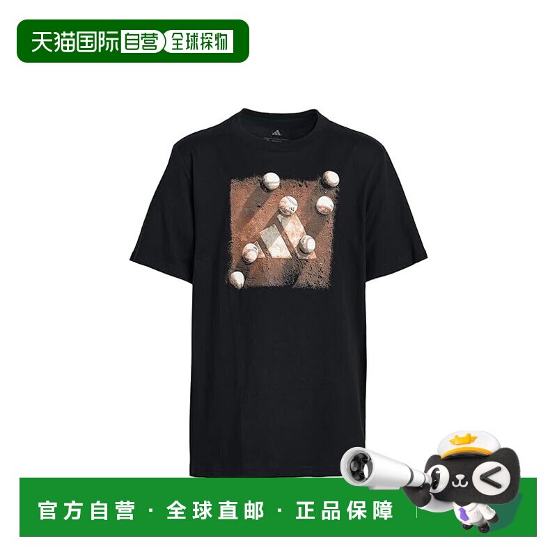 香港直邮adidas 阿迪达斯 男童 3Bar Plate 棒球T恤(大童)童装