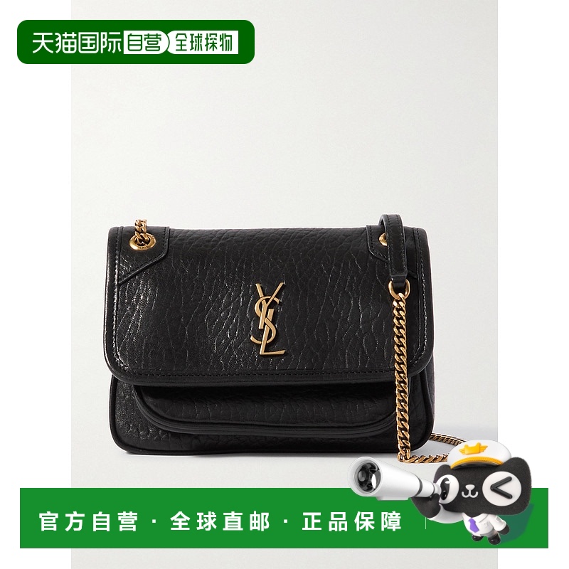1h可退 香港直邮Saint Laurent 圣罗兰 女士 Niki 迷你起皱皮革肩