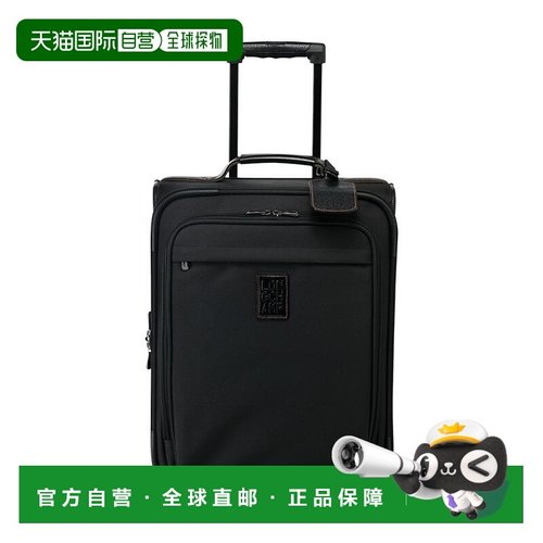 欧洲直邮longchamp珑骧印花帆布滚轮式拉杆行李箱旅行拉杆箱