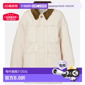 灯芯绒饰边棉质斜纹布军装 1h可退 女士 Paris 夹克 香港直邮Ami