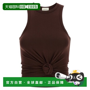 打结棉质背心上衣 女士 166526BROWN butrym 香港直邮magda