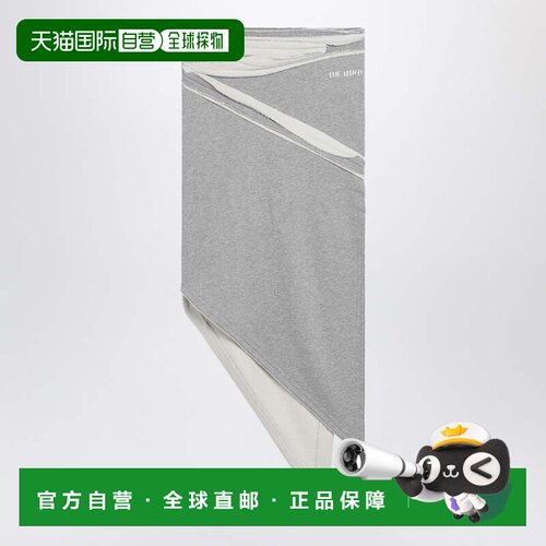 1h可退 香港直邮The Attico 女士 不对称灰色混杂棉质半身裙 251W