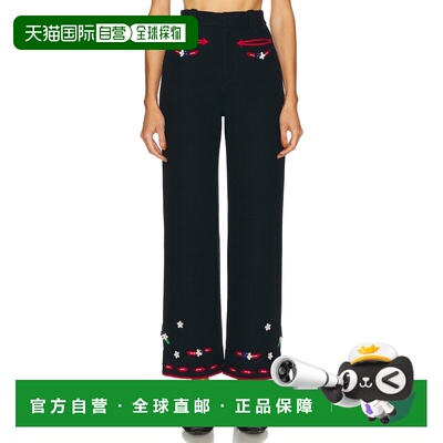 香港直邮Bode 女士 Carroll 裤子 WRF25BT004 舒适时尚