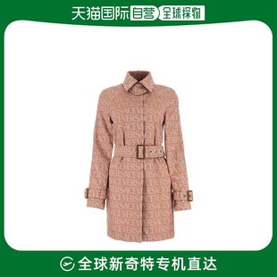 女士coatÂ 香港直邮Versace 刺绣聚酯混纺风衣