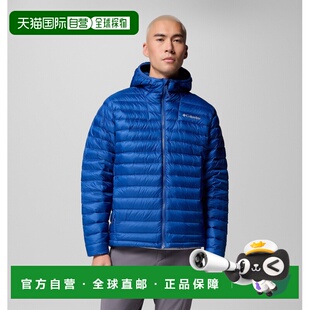 自营欧洲直邮Columbia Corelite™男士宝蓝色保暖尼龙连帽羽绒服
