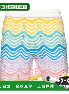 1h可退 香港直邮Casablanca 男士 en 钩花渐变波浪纹短裤 mpf24kw