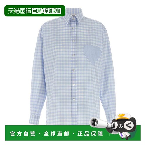 香港直邮MOSCHINO 女士衬衫 020505363266 SS2026 浅蓝色 Vichy S