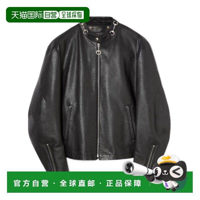1h可退 Gucci 马衔扣皮夹克 864931XNBCJ