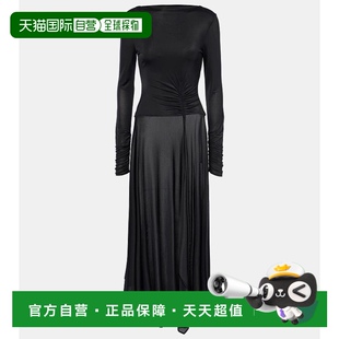 Studios 女士 香港直邮Acne 艾克妮 000857 褶皱不对称长款 连衣裙