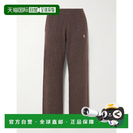 香港直邮SPORTY & RICH 女士 SRC 刺绣羊绒羊毛混纺长裤 PA027663