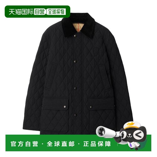 自营欧洲直邮Burberry 博柏丽 女士黑色聚酰胺夹克新款博柏利