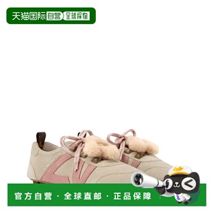 女士灰褐色皮革logo标识运动鞋 自营1h可退 欧洲直邮LV路易威登
