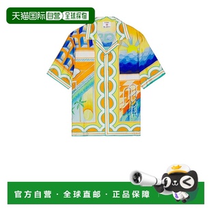 1h可退 香港直邮Casablanca 男士 Cuban 短袖领衬衫 MS25SH00307E