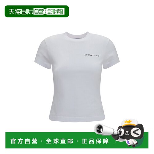 香港直邮off-white 女士 印花T恤 2FA00560TW102 white白色 舒适