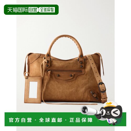 1h可退 香港直邮Balenciaga 巴黎世家 女士 Le City 中号绒面革肩