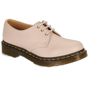 自营｜dr. martens 女士粉色光面皮革平底3孔复古时尚马丁单鞋