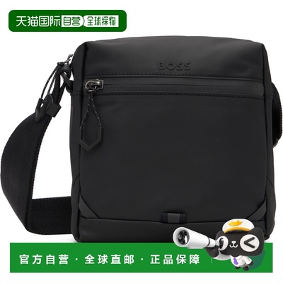 1h可退 香港直邮BOSS 波士 男士 黑色 Reflective Details Faux-L