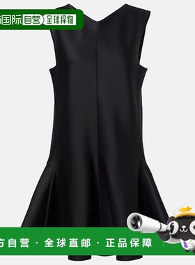 1h可退 香港直邮KHAITE 女士 Mel crêpe 迷你连衣裙 black黑色