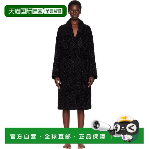 香港直邮versace 范思哲 女士 灰色 Barocco 浴袍 ZACJ000101A088